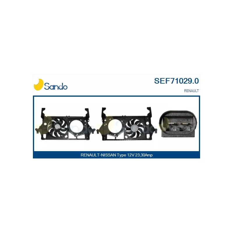 Moteur électrique, ventilateur pour radiateurs SANDO SEF71029.0