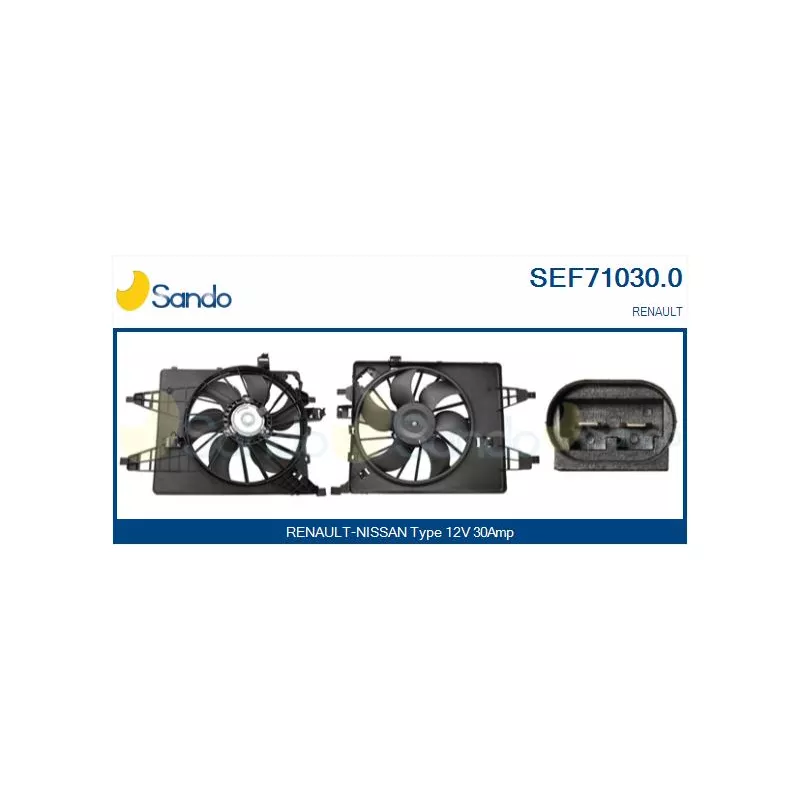 Moteur électrique, ventilateur pour radiateurs SANDO SEF71030.0