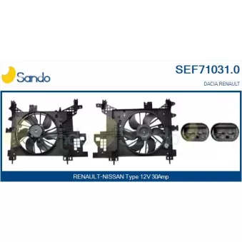 Moteur électrique, ventilateur pour radiateurs SANDO SEF71031.0