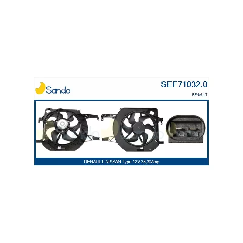 Moteur électrique, ventilateur pour radiateurs SANDO SEF71032.0
