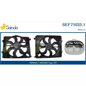 Moteur électrique, ventilateur pour radiateurs SANDO SEF71033.1