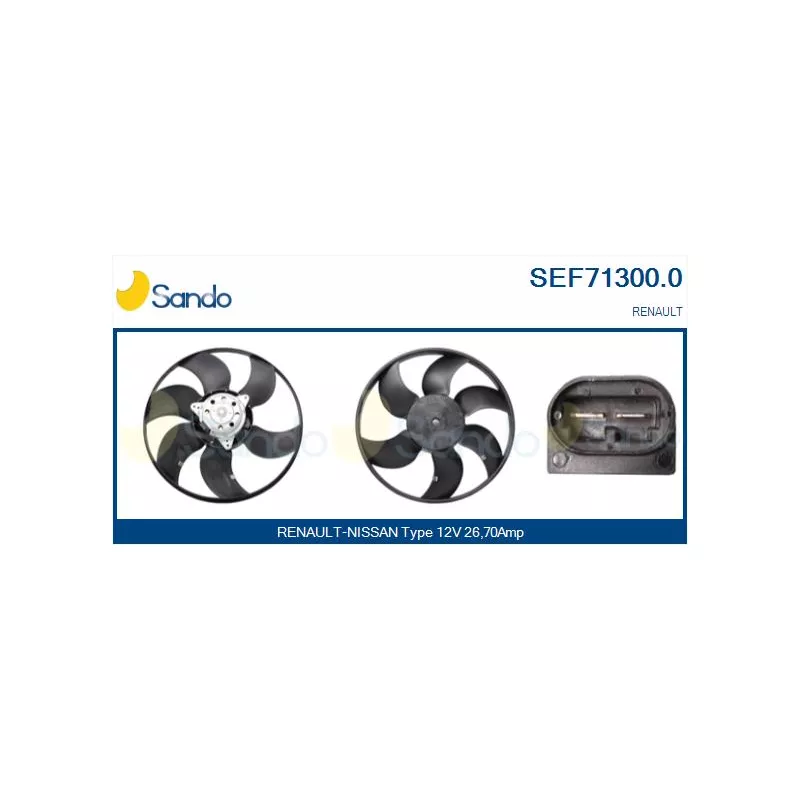 Ventilateur, refroidissement du moteur SANDO SEF71300.0