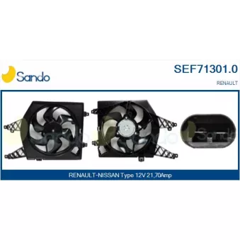 Ventilateur, refroidissement du moteur SANDO SEF71301.0