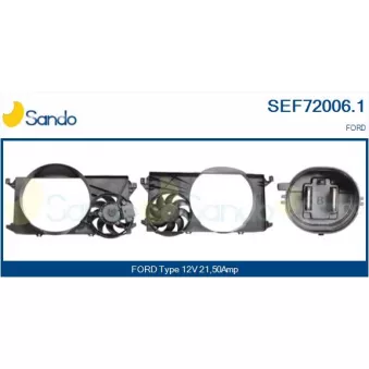Moteur électrique, ventilateur pour radiateurs SANDO SEF72006.1