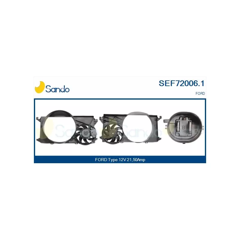 Moteur électrique, ventilateur pour radiateurs SANDO SEF72006.1