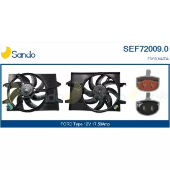 Moteur électrique, ventilateur pour radiateurs SANDO SEF72009.0
