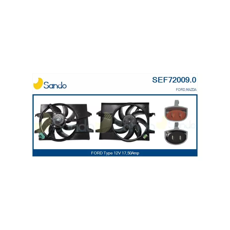 Moteur électrique, ventilateur pour radiateurs SANDO SEF72009.0