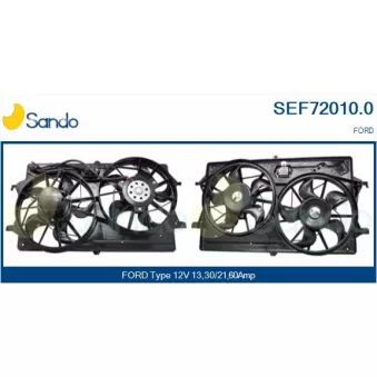 Moteur électrique, ventilateur pour radiateurs SANDO SEF72010.0