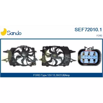 Moteur électrique, ventilateur pour radiateurs SANDO SEF72010.1