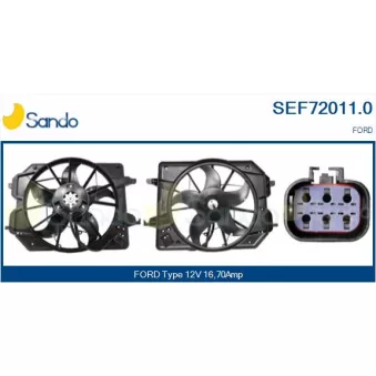 Moteur électrique, ventilateur pour radiateurs SANDO SEF72011.0