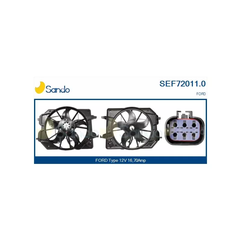 Moteur électrique, ventilateur pour radiateurs SANDO SEF72011.0