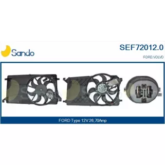 Moteur électrique, ventilateur pour radiateurs SANDO SEF72012.0