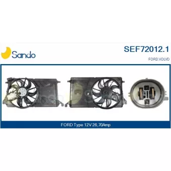 Moteur électrique, ventilateur pour radiateurs SANDO SEF72012.1