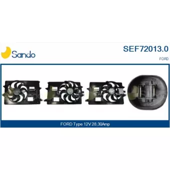 Moteur électrique, ventilateur pour radiateurs SANDO SEF72013.0
