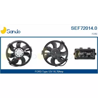 Moteur électrique, ventilateur pour radiateurs SANDO SEF72014.0