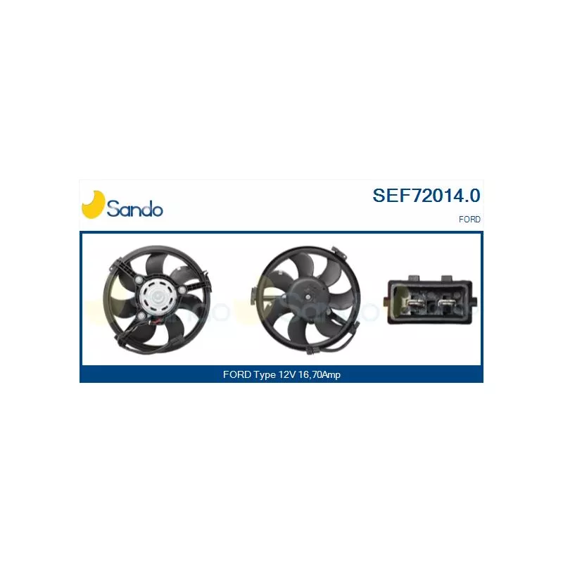 Moteur électrique, ventilateur pour radiateurs SANDO SEF72014.0