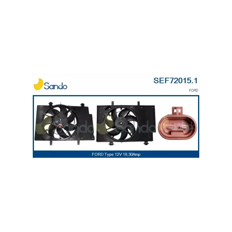 Moteur électrique, ventilateur pour radiateurs SANDO SEF72015.1