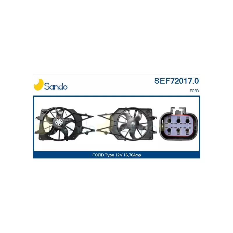 Moteur électrique, ventilateur pour radiateurs SANDO SEF72017.0