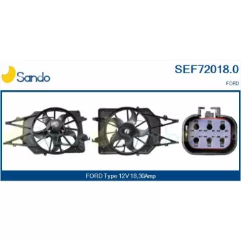 Moteur électrique, ventilateur pour radiateurs SANDO SEF72018.0