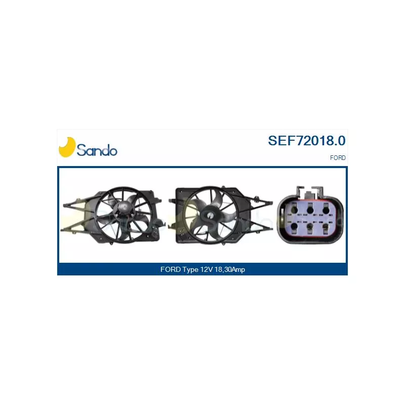 Moteur électrique, ventilateur pour radiateurs SANDO SEF72018.0