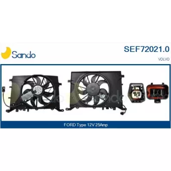 Moteur électrique, ventilateur pour radiateurs SANDO SEF72021.0