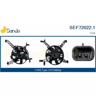 Moteur électrique, ventilateur pour radiateurs SANDO SEF72022.1