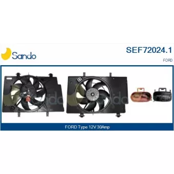 Moteur électrique, ventilateur pour radiateurs SANDO SEF72024.1