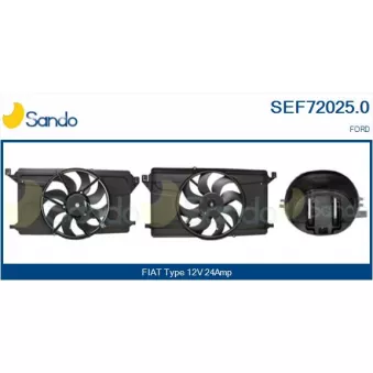 Moteur électrique, ventilateur pour radiateurs SANDO SEF72025.0