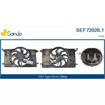 Moteur électrique, ventilateur pour radiateurs SANDO SEF72026.1