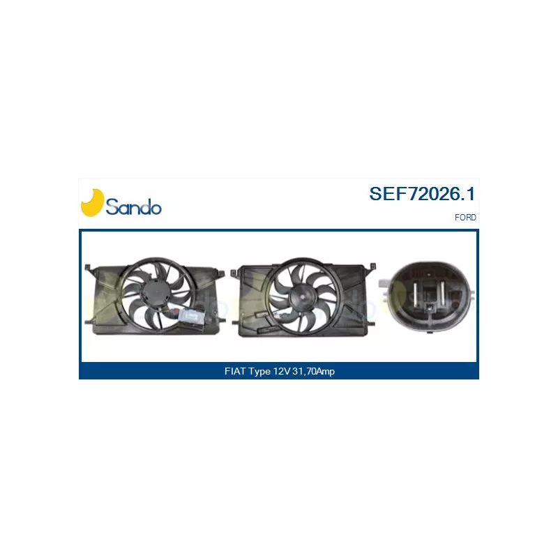 Moteur électrique, ventilateur pour radiateurs SANDO SEF72026.1