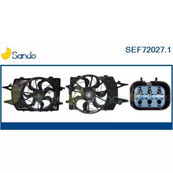 Moteur électrique, ventilateur pour radiateurs SANDO SEF72027.1