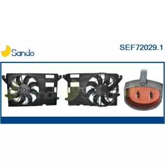 Moteur électrique, ventilateur pour radiateurs SANDO SEF72029.1