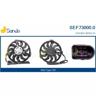 Moteur électrique, ventilateur pour radiateurs SANDO SEF73000.0