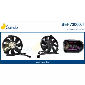 Moteur électrique, ventilateur pour radiateurs SANDO SEF73000.1