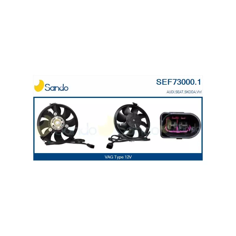 Moteur électrique, ventilateur pour radiateurs SANDO SEF73000.1