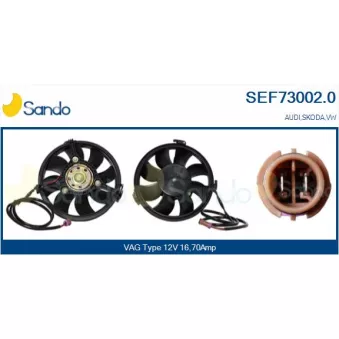 Moteur électrique, ventilateur pour radiateurs SANDO SEF73002.0