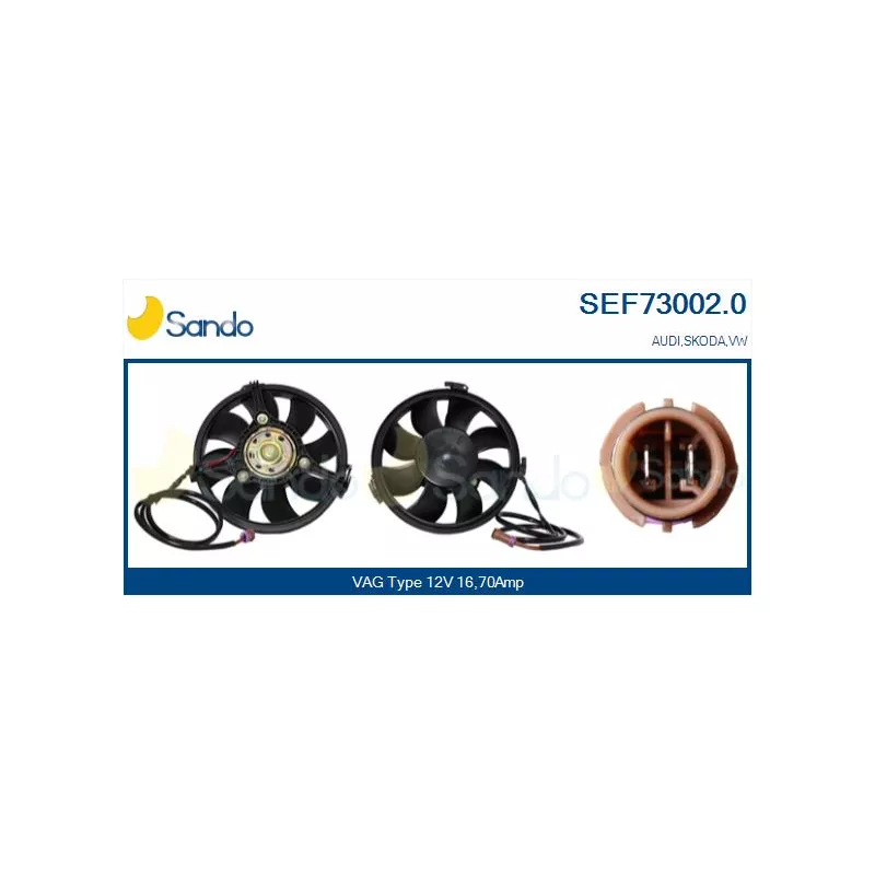 Moteur électrique, ventilateur pour radiateurs SANDO SEF73002.0