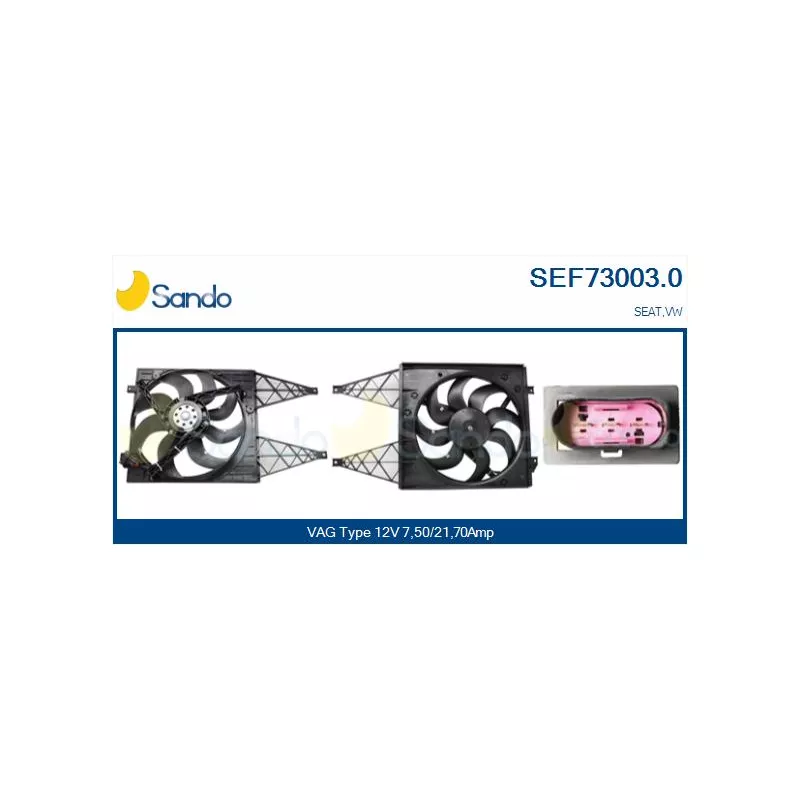 Moteur électrique, ventilateur pour radiateurs SANDO SEF73003.0