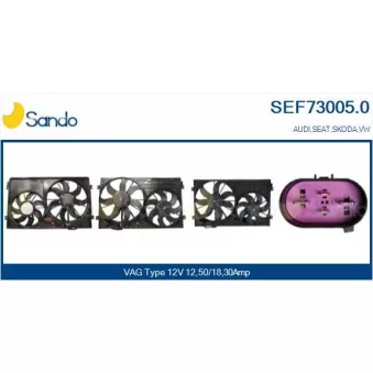 Moteur électrique, ventilateur pour radiateurs SANDO SEF73005.0