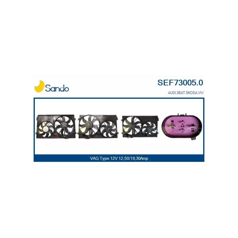 Moteur électrique, ventilateur pour radiateurs SANDO SEF73005.0