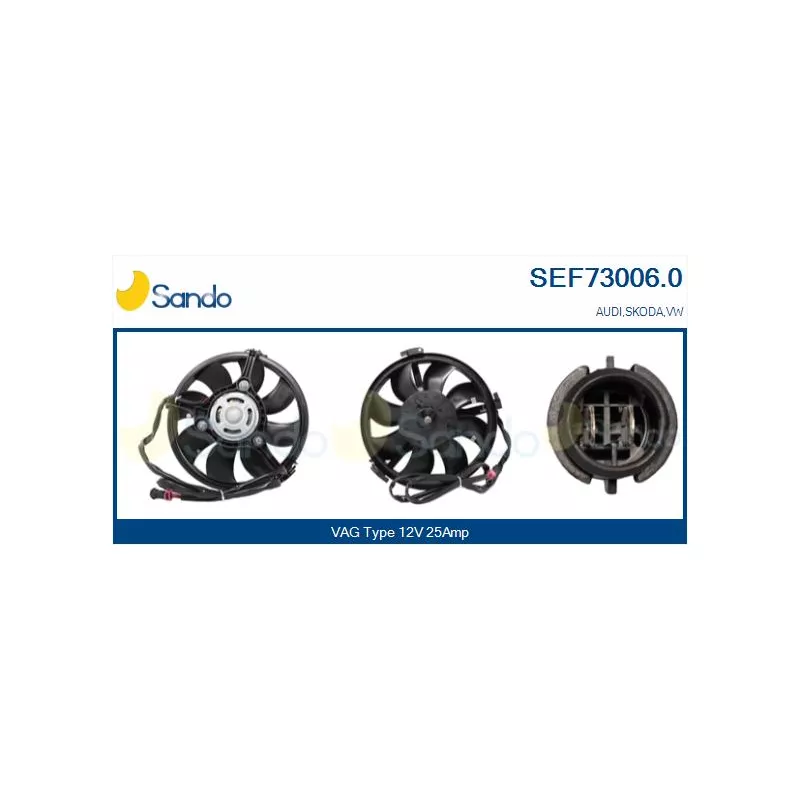 Moteur électrique, ventilateur pour radiateurs SANDO SEF73006.0