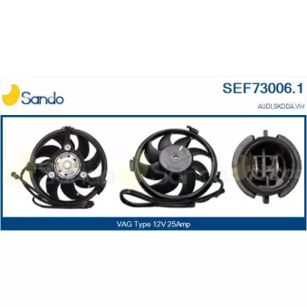 Moteur électrique, ventilateur pour radiateurs SANDO SEF73006.1