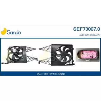 Moteur électrique, ventilateur pour radiateurs SANDO SEF73007.0