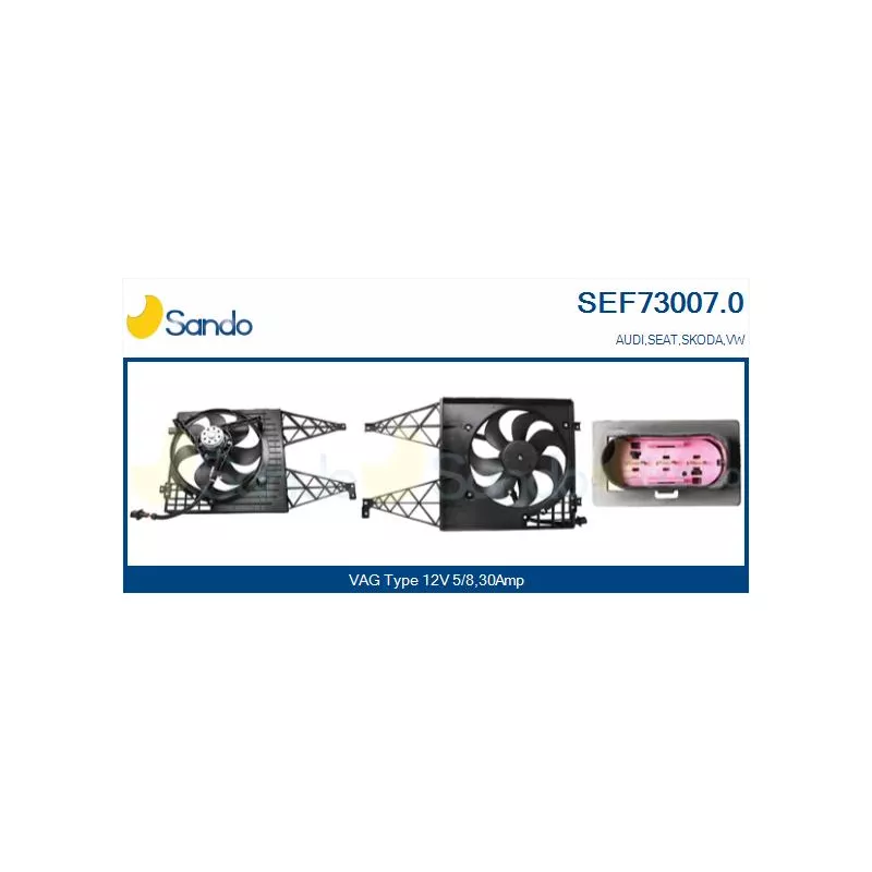 Moteur électrique, ventilateur pour radiateurs SANDO SEF73007.0