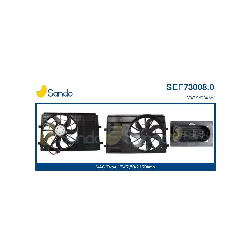 Moteur électrique, ventilateur pour radiateurs SANDO SEF73008.0