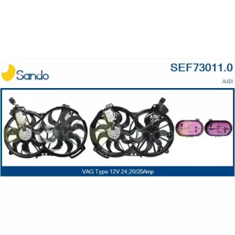 Moteur électrique, ventilateur pour radiateurs SANDO SEF73011.0