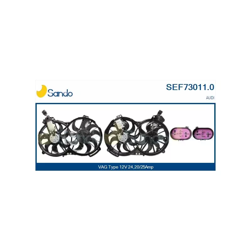 Moteur électrique, ventilateur pour radiateurs SANDO SEF73011.0