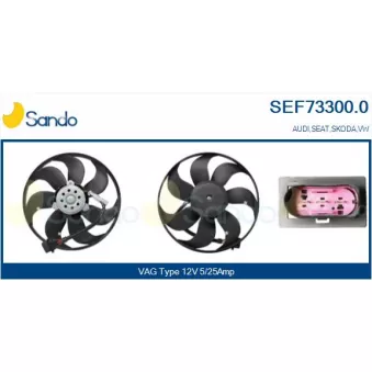 Ventilateur, refroidissement du moteur SANDO SEF73300.0
