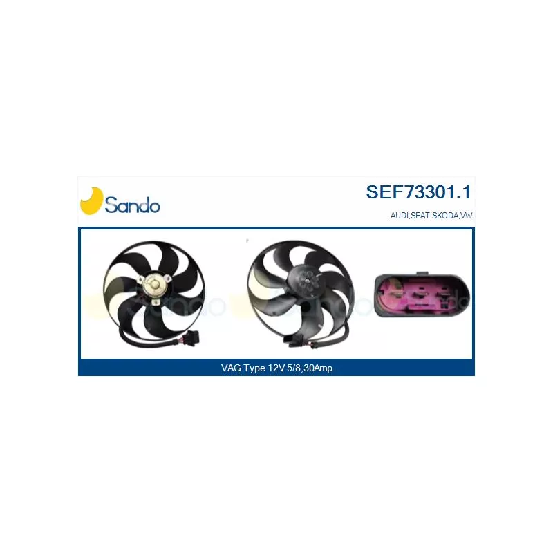 Ventilateur, refroidissement du moteur SANDO SEF73301.1