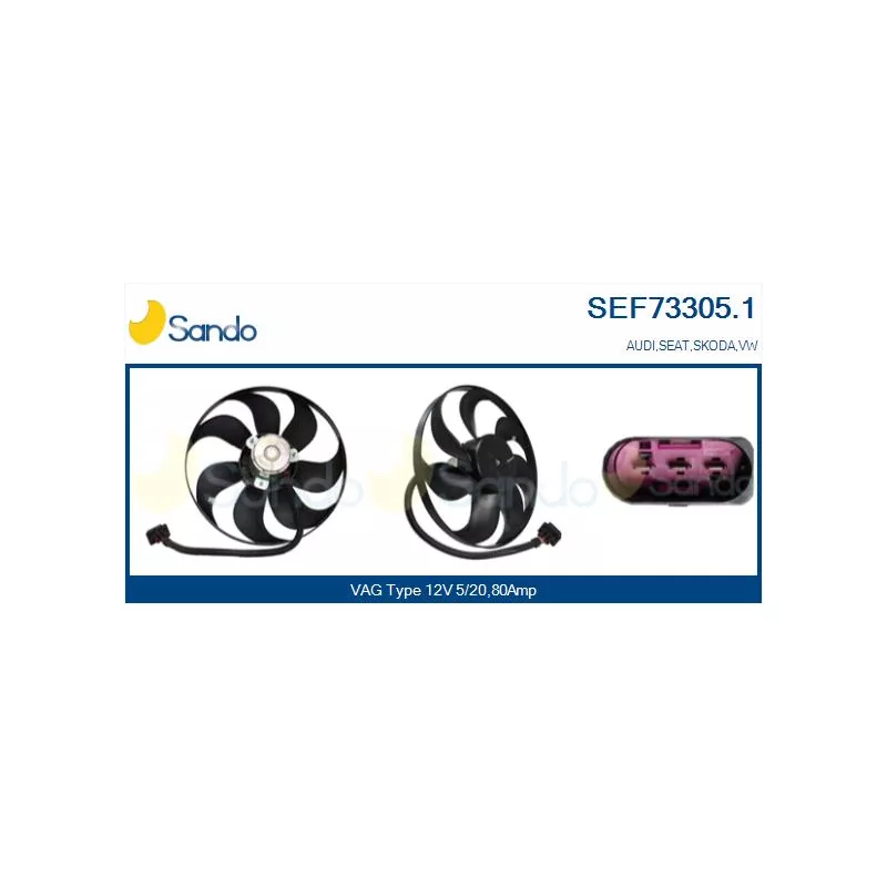 Ventilateur, refroidissement du moteur SANDO SEF73305.1